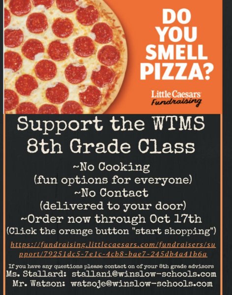 8th Grade Little Caesar's Fundraiser Ends